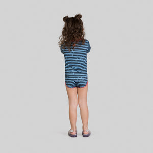 Model Back: Uv Line Baby Swimwear Macaquinho Baby Listras Upf50+