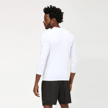 Load image into Gallery viewer, Model Back: Uv Line Rash Guard Men Fpu50+ Uvpro Long Sleeve T-Shirt White Uv

