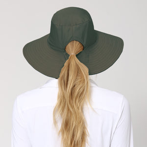Model Back: Uv Line Floppy Hat San Diego Preto Verde Upf50+