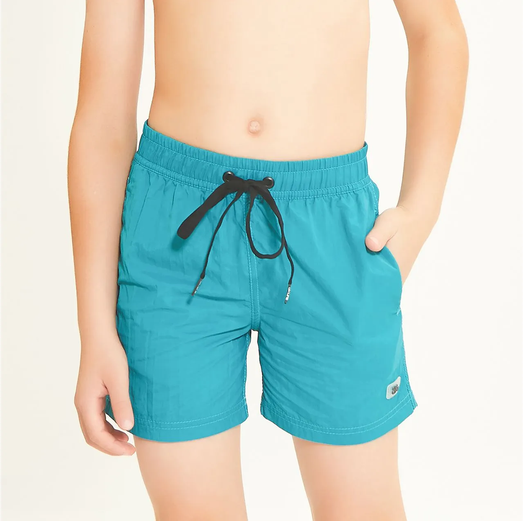 Gallery: Uv Line Boy's Swimwear Short Aqua Lucca Petroleo Upf50+