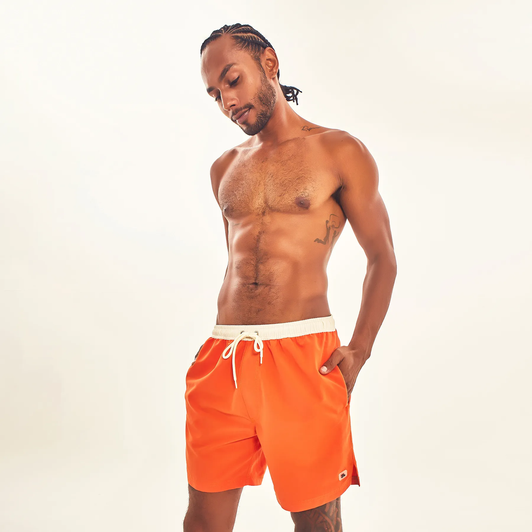 Gallery: Uv Line Short For Men / Bermuda Shorts Boxer Orange Upf50+