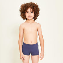 Load image into Gallery viewer, Model Front: Uv Line Boy&#39;s Swimwear Sunga Kids F Inf Marinho
