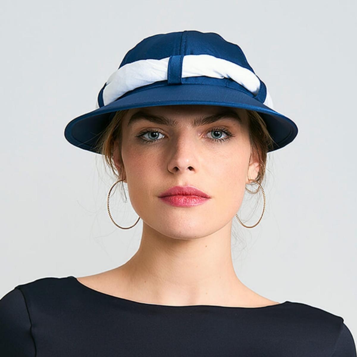 Cap Saint Tropez Marinho Branco UPF50+