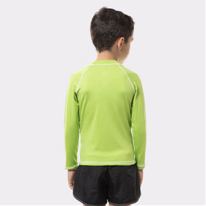 Kids FPU50+ UV Colors Long Sleeve T-Shirt Apple Green Uv