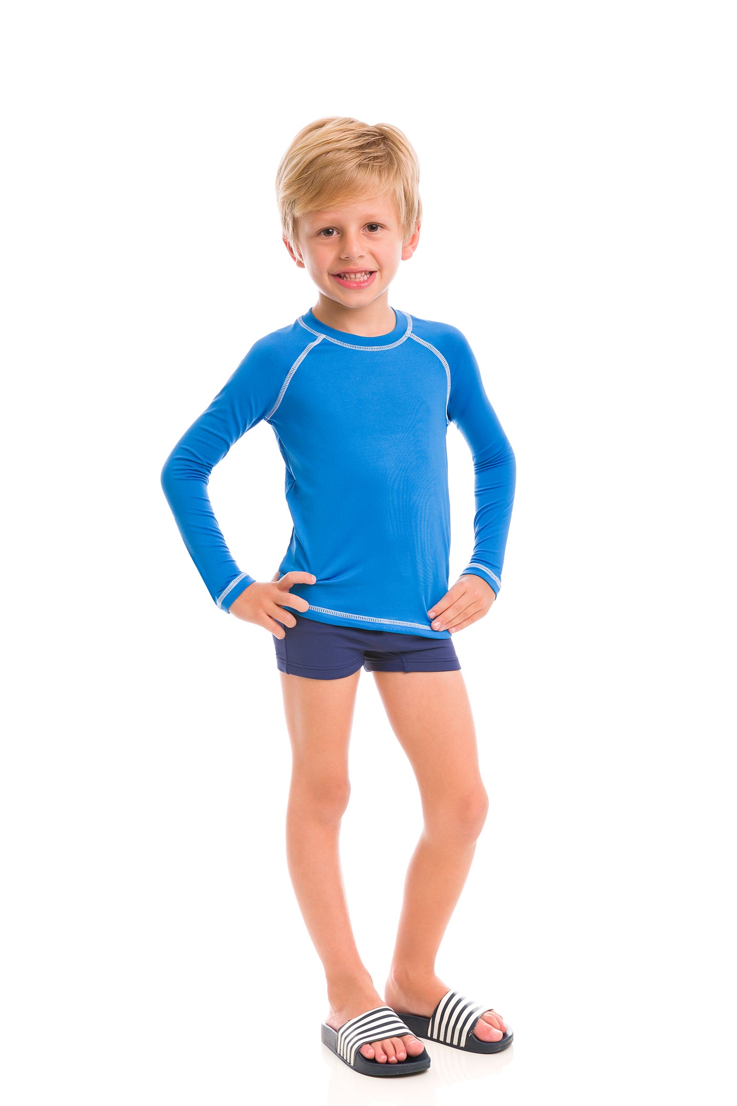 Kids FPU50+ UV Colors Long Sleeve T-Shirt Malibu Blue Uv