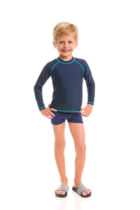 Kids FPU50+ Uv Colors Long Sleeve T-Shirt Navy Blue Uv