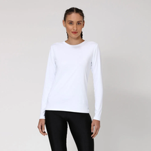 Load image into Gallery viewer, Women FPU50+ Uvpro Long Sleeve T-Shirt White Uv
